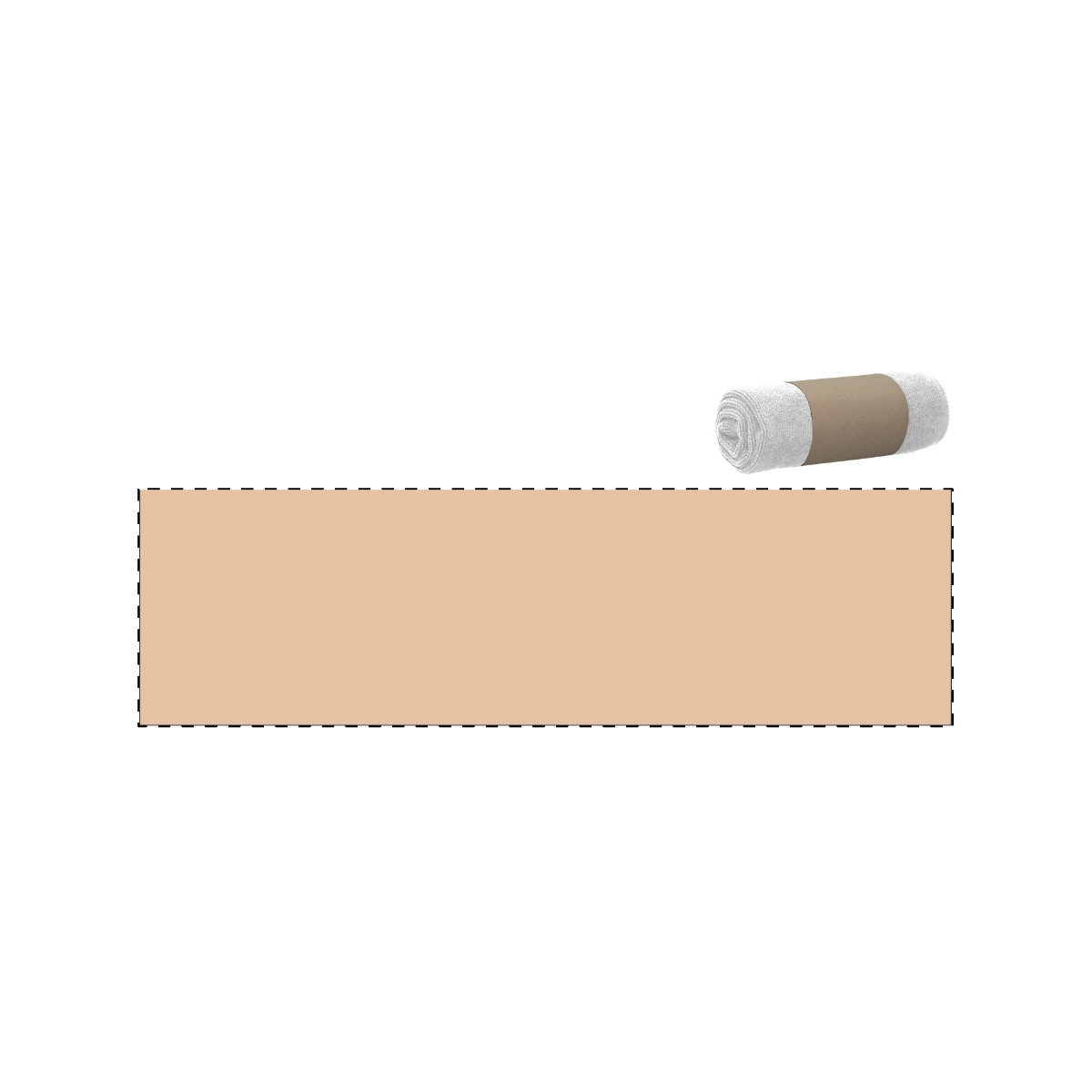 Maßgefertigte Kraft-Papierbanderole (240 x 70 mm)