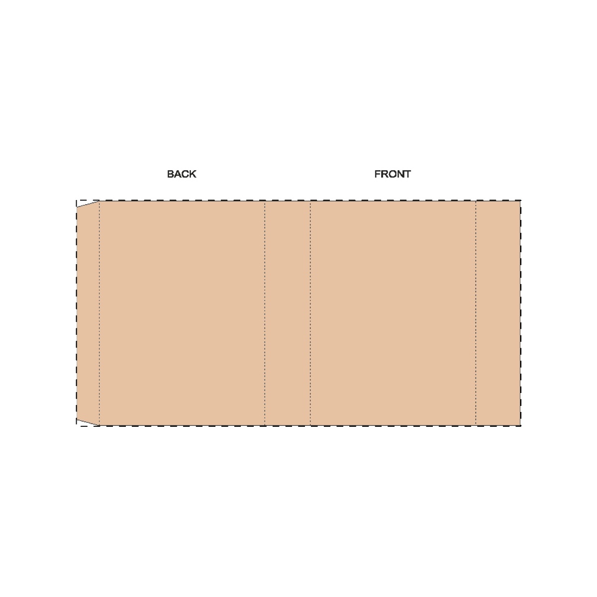 Maßgefertigte Kraft-Papierbanderole (258 x 130 mm)