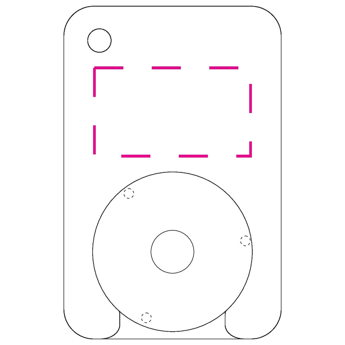 vorne über Chip (13 x 23 mm)