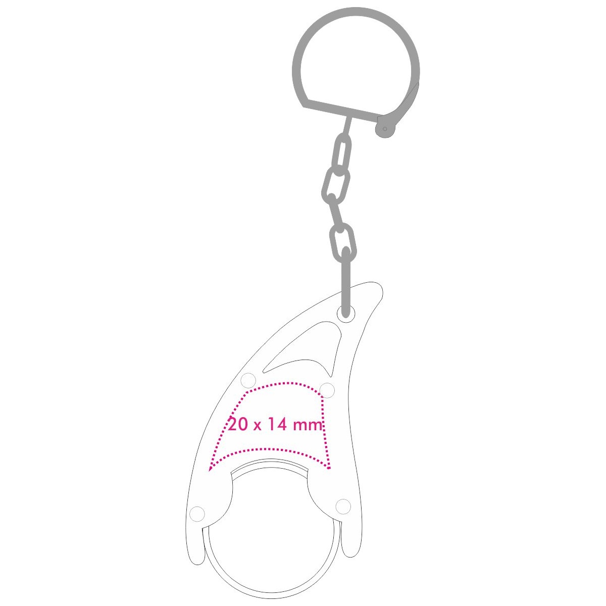 Halter Rückseite (2 x 1,4 cm)