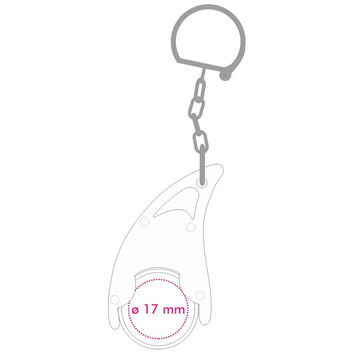 Halter Vorderseite (2 x 1,4 cm)
