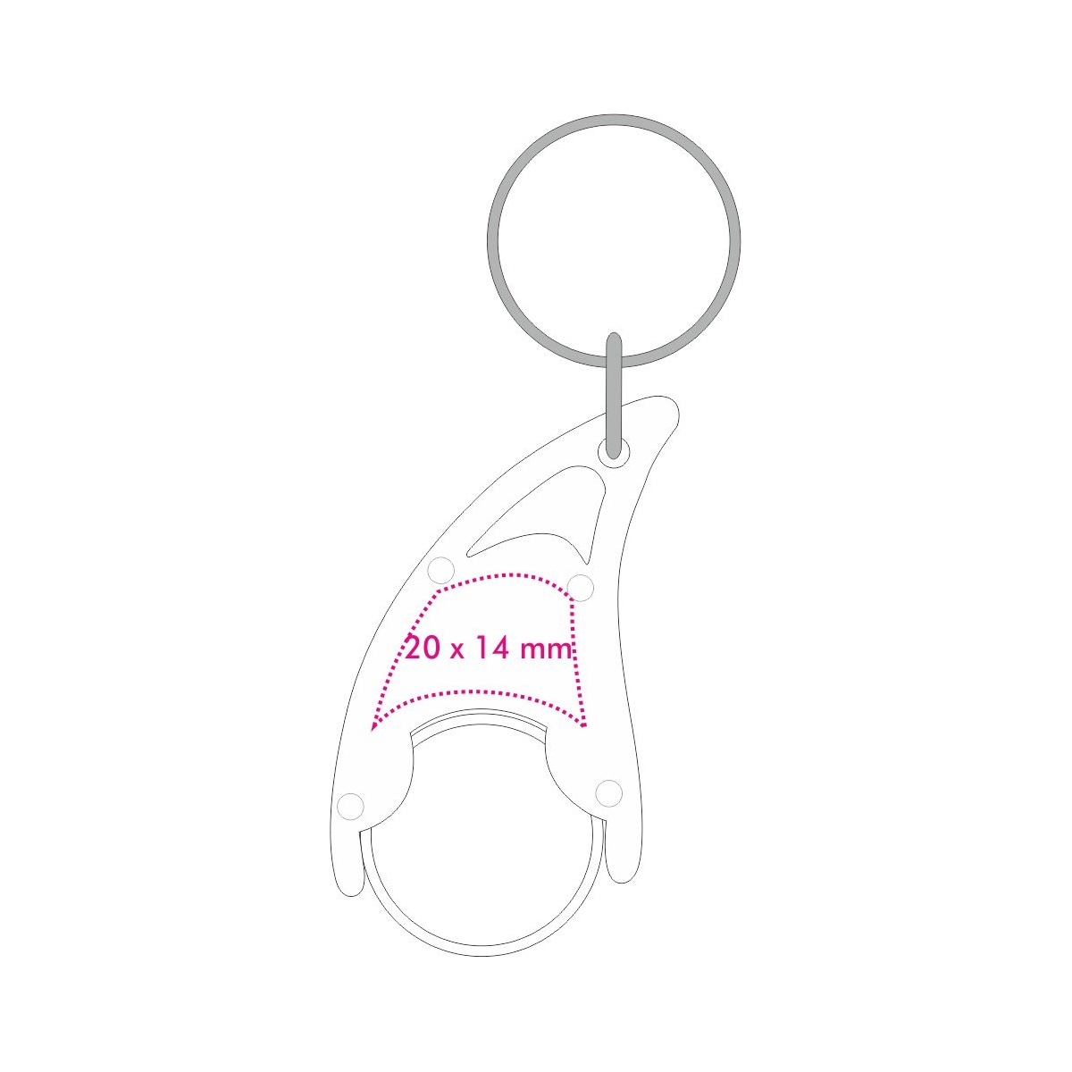 Halter Rückseite (2 x 1,4 cm)