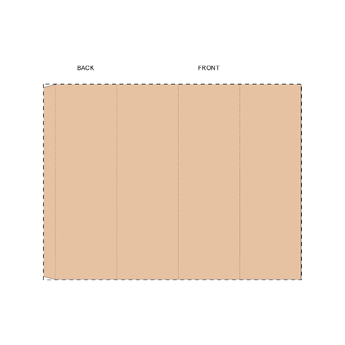 Maßgefertigte Kraft-Papierbanderole (290 x 219 mm)