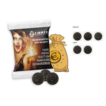 Lakritz Münzen Werbetüte