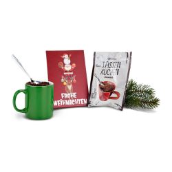 Geschenkset: Frohe Weihnachten Tassenkuchen