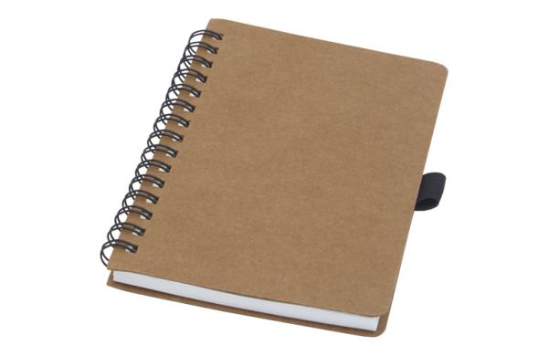 Cobble A6 Notizbuch mit Spiralbindung aus recyceltem Karton mit Steinpapier - natur 