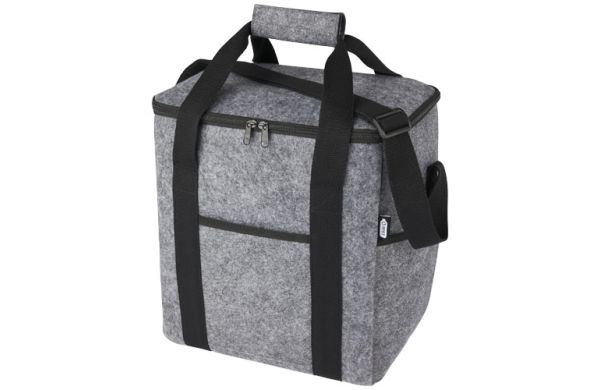 Felta Kühltasche aus GRS-recyceltem Filz 21 L - mittelgrau 