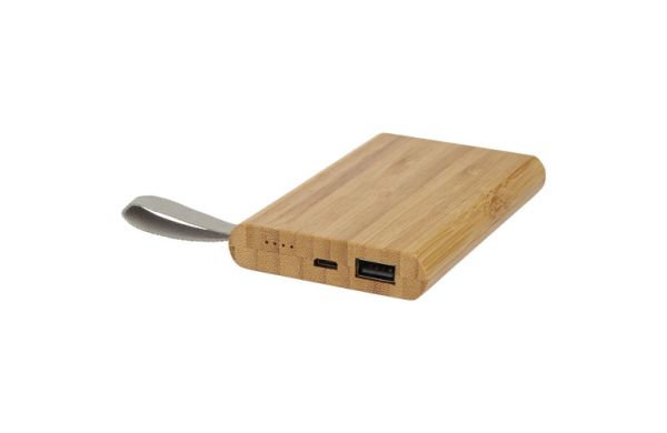 Tulda 5000 mAh Powerbank aus Bambus - natur 