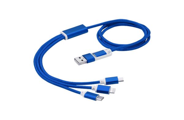 Versatile 5-in-1-Ladekabel - royalblau 