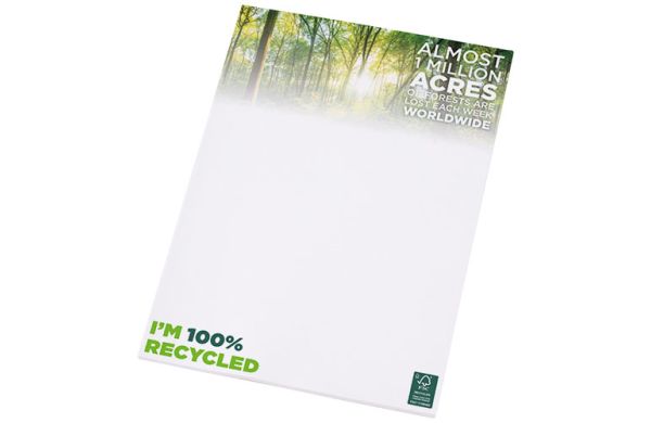 Desk-Mate® A4 recycelter Notizblock - weiss 