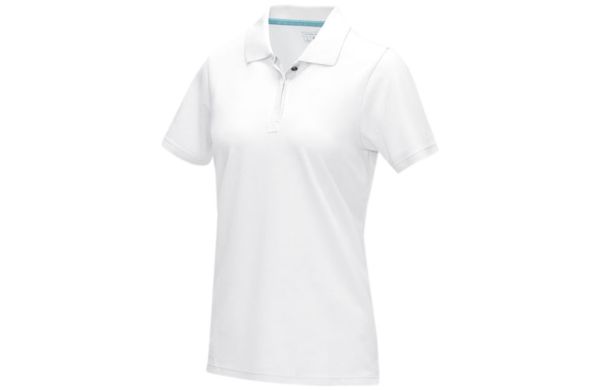 Graphite Poloshirt aus GOTS-zertifizierter Bio-Baumwolle für Damen - weiss XS