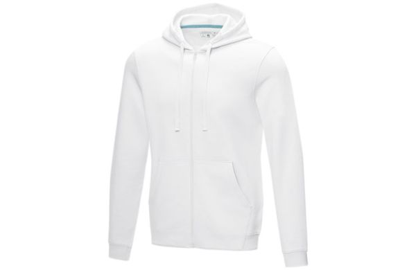Ruby Hoodie mit durchgehendem Reißverschluss aus GOTS-zertifiziertem Bio-Material für Herren - weiss XS