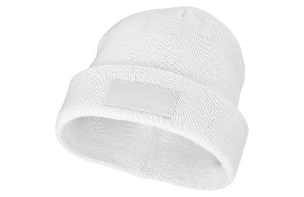 Boreas Mütze mit Aufnäher - weiss 