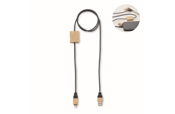 CABOO 60W Ladekabel, holz