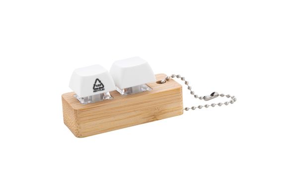 Antistress-Schlüsselanhänger Typoo, weiß/natur