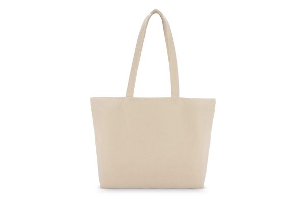 Baumwoll-Tragetasche mit Reißverschluss OEKO-TEX® 47 x 11 x 35cm 320g/m²