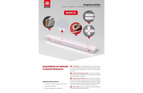 BLOCK 72 Zollstock Saturn - 2m