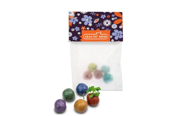 Bunte Mini Flower-Balls mit Samen