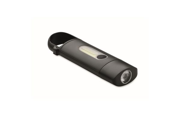 COB-Taschenlampe - schwarz