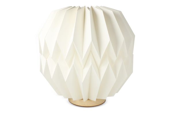 Coollux faltbare, von Origami inspirierte Papier-LED-Lampe Luna 25cm, natur