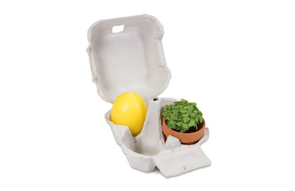 Das Gelbe vom Ei - Tontöpchen & Eierkerze