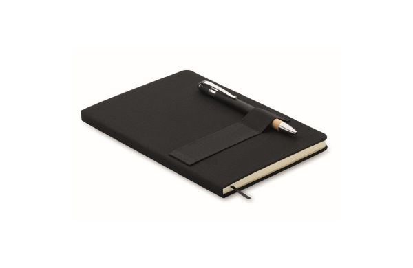 NOTA DIN A5 RPET Notizbuch-Set, schwarz