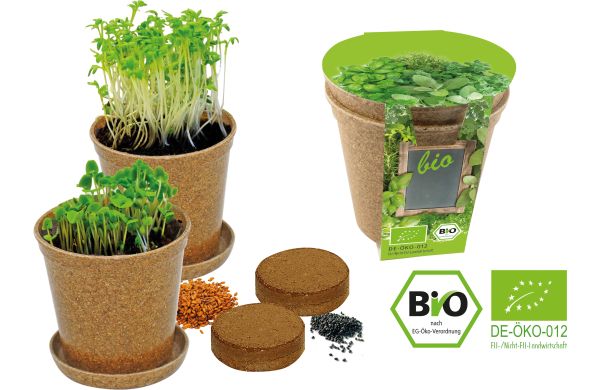 Easy Kräuterduo, Bio-Basilikum, Bio-Kresse
