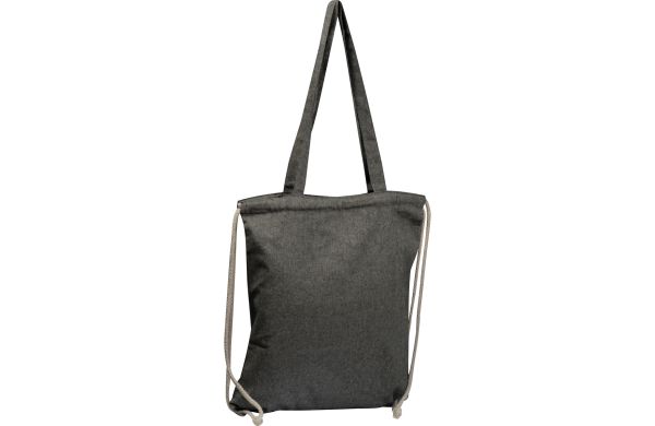Gym-Cottonbag aus recycelter Baumwolle - schwarz