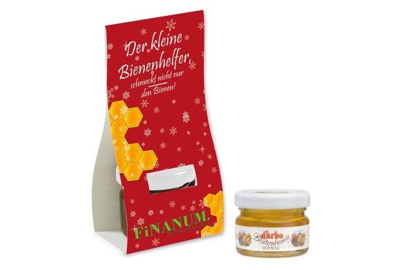 Honig im Glas in Überreichverpackung