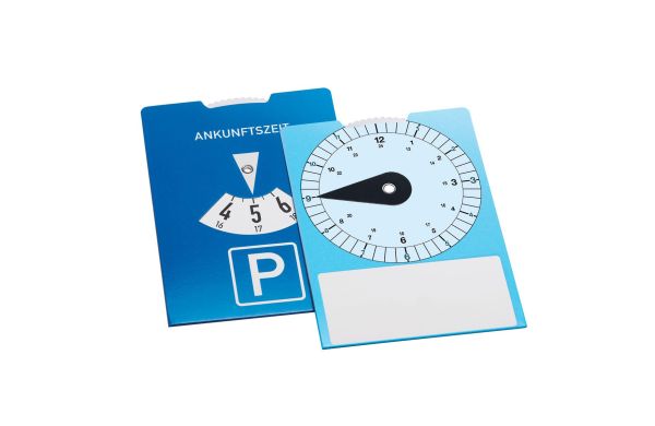 Kartonparkscheibe Pendler_ blau_ hellblau