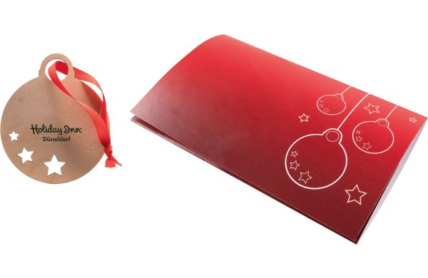 Klappkärtchen Weihnachtskugel