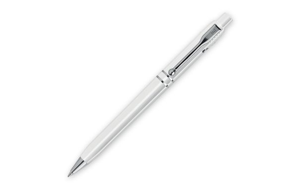 Kugelschreiber Raja Chrome recycled hardcolour, weiss