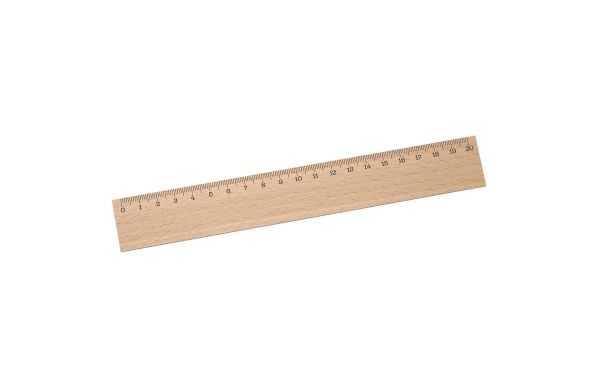 Lineal Holz 20 cm_ beige