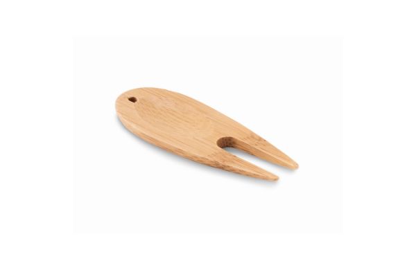 BOGEY Golf-Pitchgabel Bambus - holzfarben