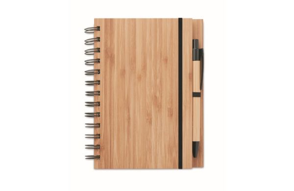 BAMBLOC Notizbuch Bambusdeckel - holzfarben