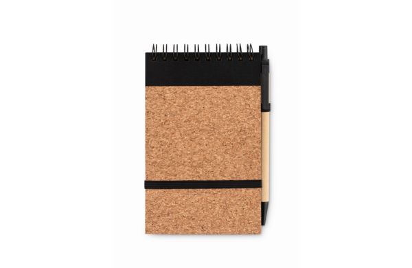 SONORACORK DIN A6 Notizbuch mit Kork - schwarz