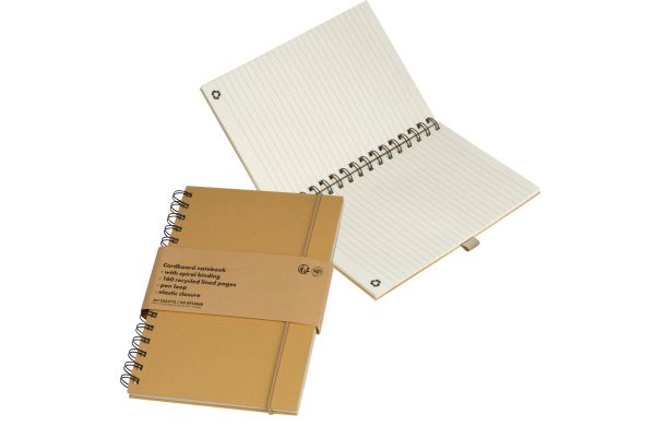 Notizbuch aus Karton - beige