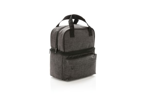 Kühltasche mit 2 isolierten Fächern/anthrazit