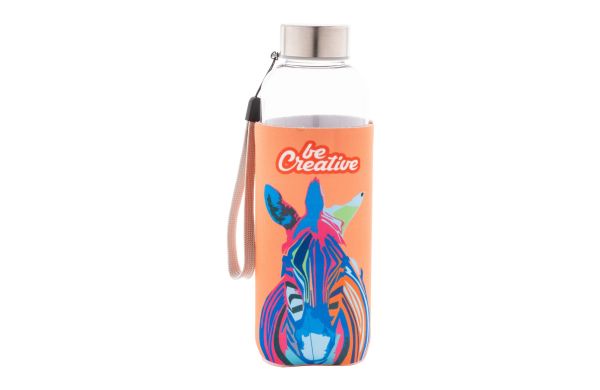 RPET Flasche Pemba Creative, weiß/weiß