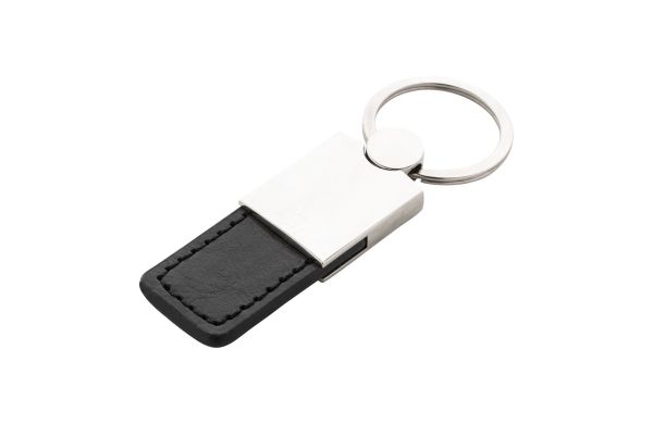 Schlüsselanhänger Rokke, silber/schwarz