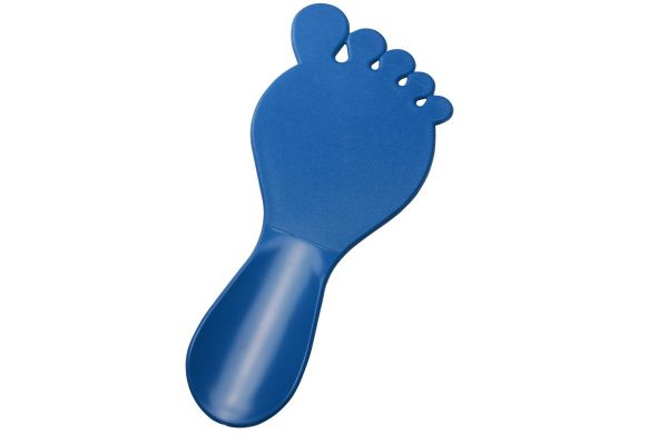 Schuhlöffel Fuß_ blau