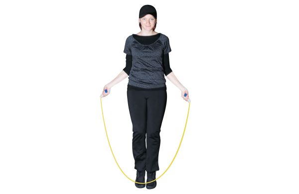 Springseil, weiße Griffe