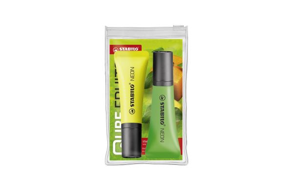 STABILO NEON 2er Zip-Etui Leuchtmarkierer