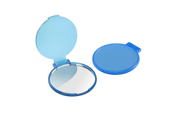 Taschenspiegel_ rund_ blau-transparent