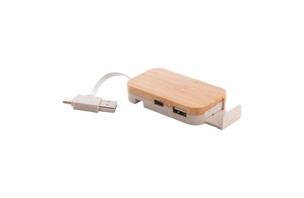 USB Hub Holbaru, weiss