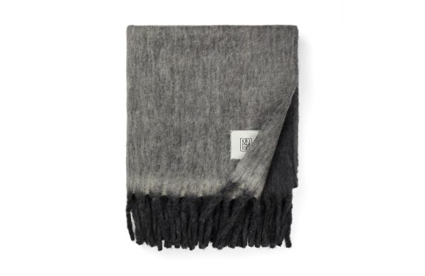 VINGA Saletto Decke aus Wollgemisch/grau