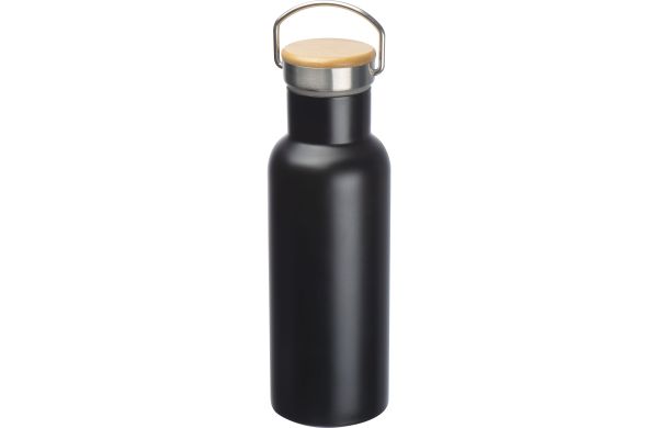 Vakuum Isolierflasche aus Edelstahl, 500 ml - schwarz