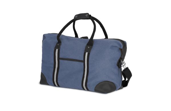 Weekender-Tasche aus recyceltem Baumwoll-Canvas Harper, dunkelblau
