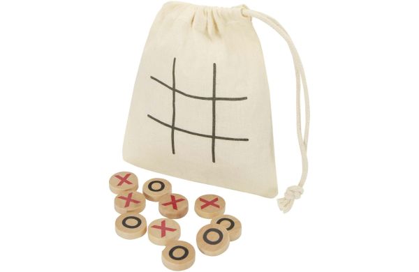 Whorl Tic-Tac-Toe Spiel aus Holz, natur