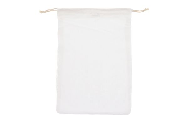 Wiederverwendbare Lebensmitteltasche OEKO-TEX® Baumwolle 30x40cm, weiss